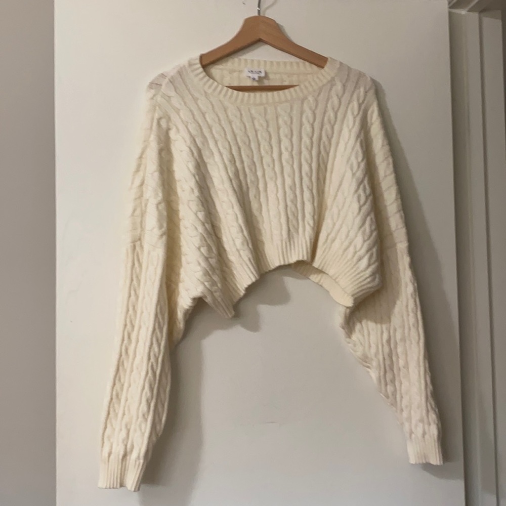 Cream crop sweater